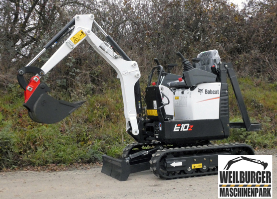 1,2 t Minibagger Bagger mieten - Bobcat E10z